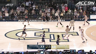 North Florida Stuns Georgia Tech in High-Scoring Battle, 105-93 | NCAA Men’s Basketball Highlights