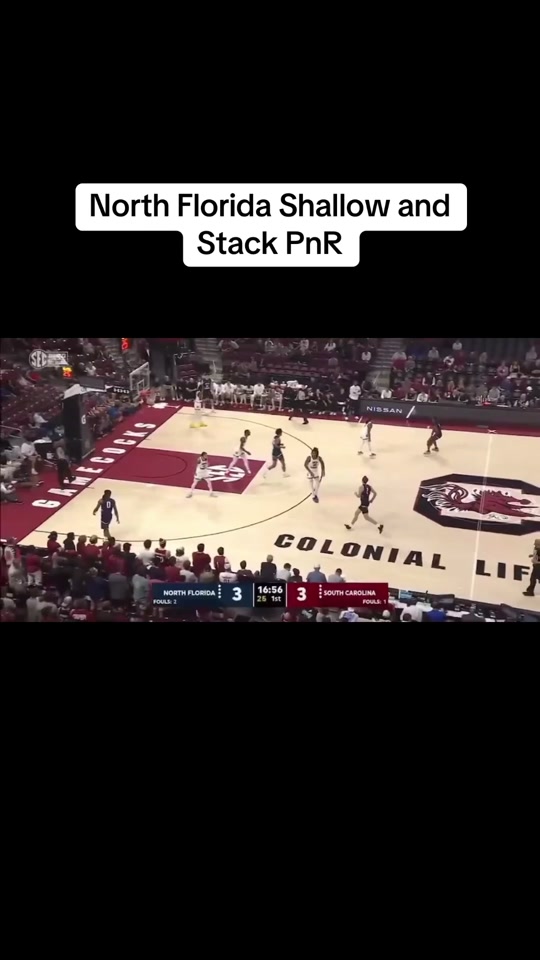 North Florida is currently 3-0 with 2 wins against P5 schools. Alot of their success is thanks to their Shalllow and Stack Pick and Roll. #fy #fyp #fypシ #basketball #basketballcoach #florida #osprey #viralvideo #espn #coach #ncaa #nba #highlight #poetry