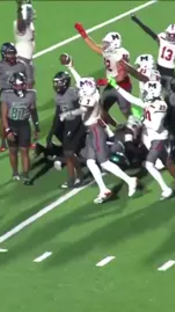 Manvel pulls off the upset over FB Hightower, 23-15, to advance to the area round. #txhsfb #football #txhsfbplayoffs #houstontx #manveltx #touchdown #highschoolfootball