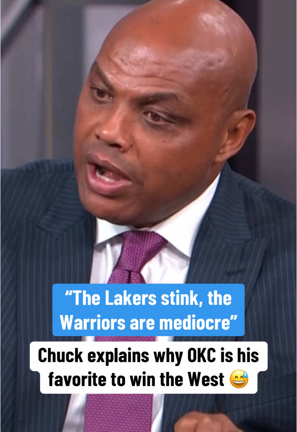 Chuck says the Thunder are the “best team in the West by far” #nba #basketball #nbabasketball #lakers #warriors