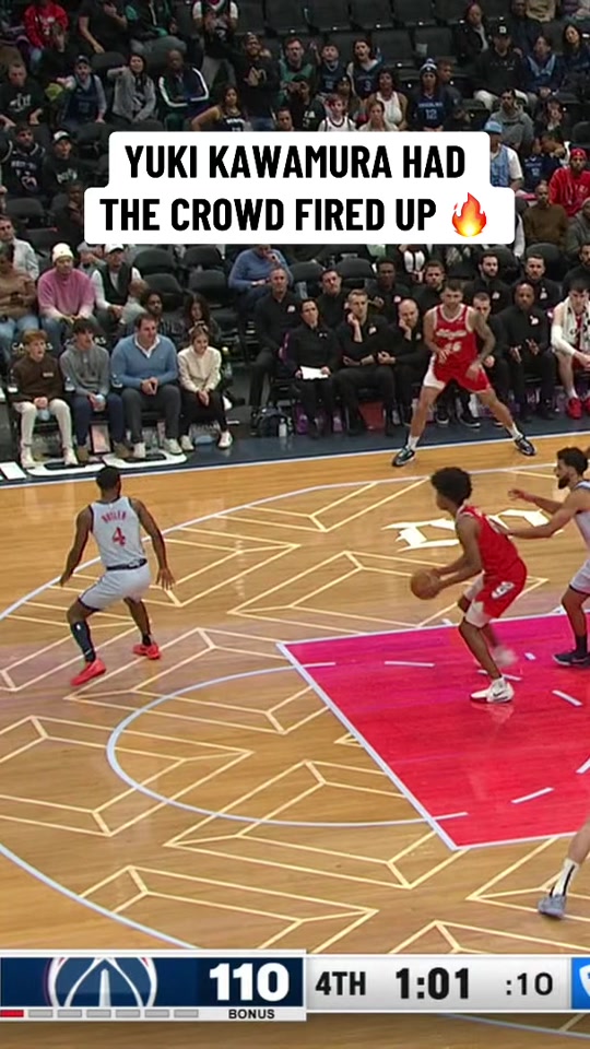 Yuki with the clean stepback three ‍ #nba #basketball #nbabasketball