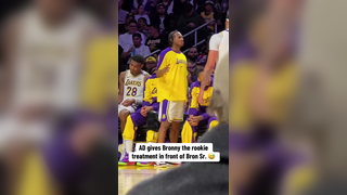 AD had to get his seat back (via _michaelmorales10/IG) #nba #basketball #lebron #bronny #lakers