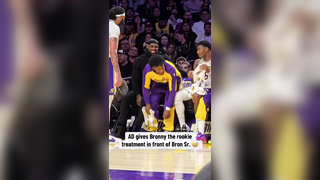 AD had to get his seat back (via _michaelmorales10/IG) #nba #basketball #lebron #bronny #lakers