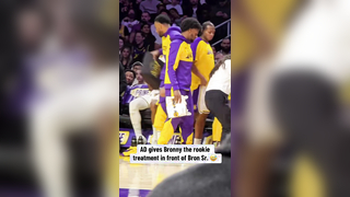 AD had to get his seat back (via _michaelmorales10/IG) #nba #basketball #lebron #bronny #lakers