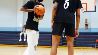 Kyrie teaching the younger generation of hoopers #KyrieIrving #NBA #basketball #fyp