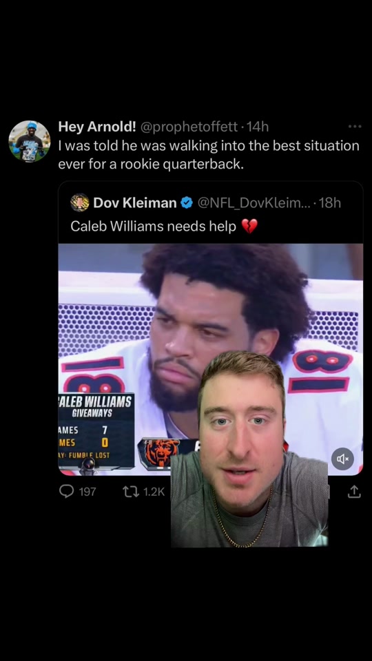 Caleb is really good #greenscreen #calebwilliams #nfl #nfltiktok #chicagobears #football #lioli