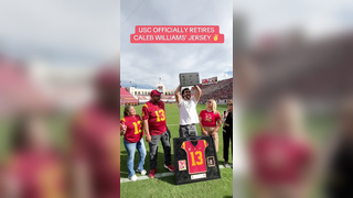 13 will hang in the coliseum forever! #usc #collegefootball #calebwilliams