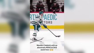 Macklin Celebrini is just 18 and already looking like a vet out there ‍ . (Via: @NHL) #hockey #nhl #sanjose #california