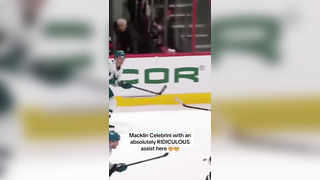 Macklin Celebrini is just 18 and already looking like a vet out there ‍ . (Via: @NHL) #hockey #nhl #sanjose #california
