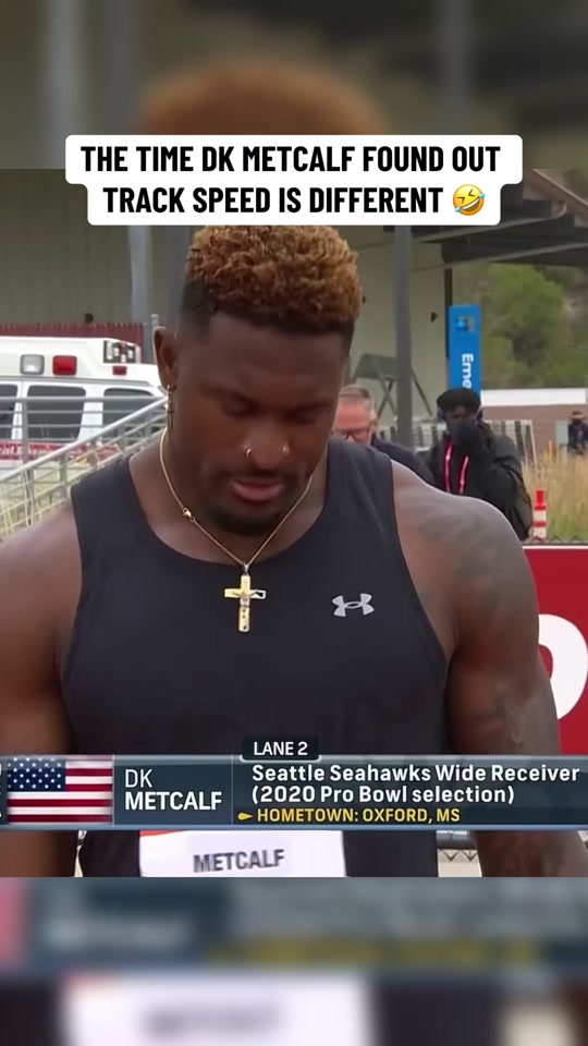 10.36 is respectable tho #dkmetcalf #nfl #nflfootball #nfltiktok #trackandfield #usatf #speed