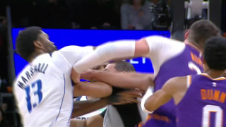 PUNCHES THROWN in Mavericks vs. Suns: Nurkic, Marshall & Washington all ejected