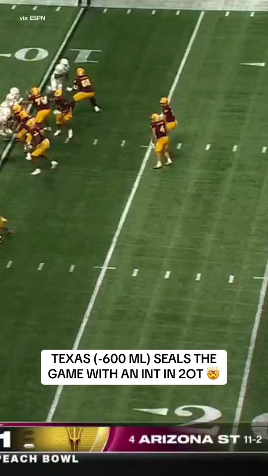 TEXAS IS NOW FAVORED (+240) TO WIN THE CFP #cfb #cfbbetting #cfp #sportsbetting #texasfootball #asufootball #peachbowl