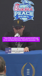 Arizona State’s Kenny Dillingham hopes to see Skattebo in a Cardinals uniform next year to remain close to ASU #cfbonfox #nfldraft #cardinals #camskattebo #cfb #cfp