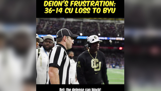 Deion's Frustration: 36-14 CU Loss to BYU Coach Prime Deion Sanders' frustration erupts after a defensive holding call during Colorado's 36-14 loss to Brigham Young. This is what he said to the ref! Follow for more #deionsanders #coloradofootball #shorts 