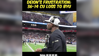 Deion's Frustration: 36-14 CU Loss to BYU Coach Prime Deion Sanders' frustration erupts after a defensive holding call during Colorado's 36-14 loss to Brigham Young. This is what he said to the ref! Follow for more #deionsanders #coloradofootball #shorts 