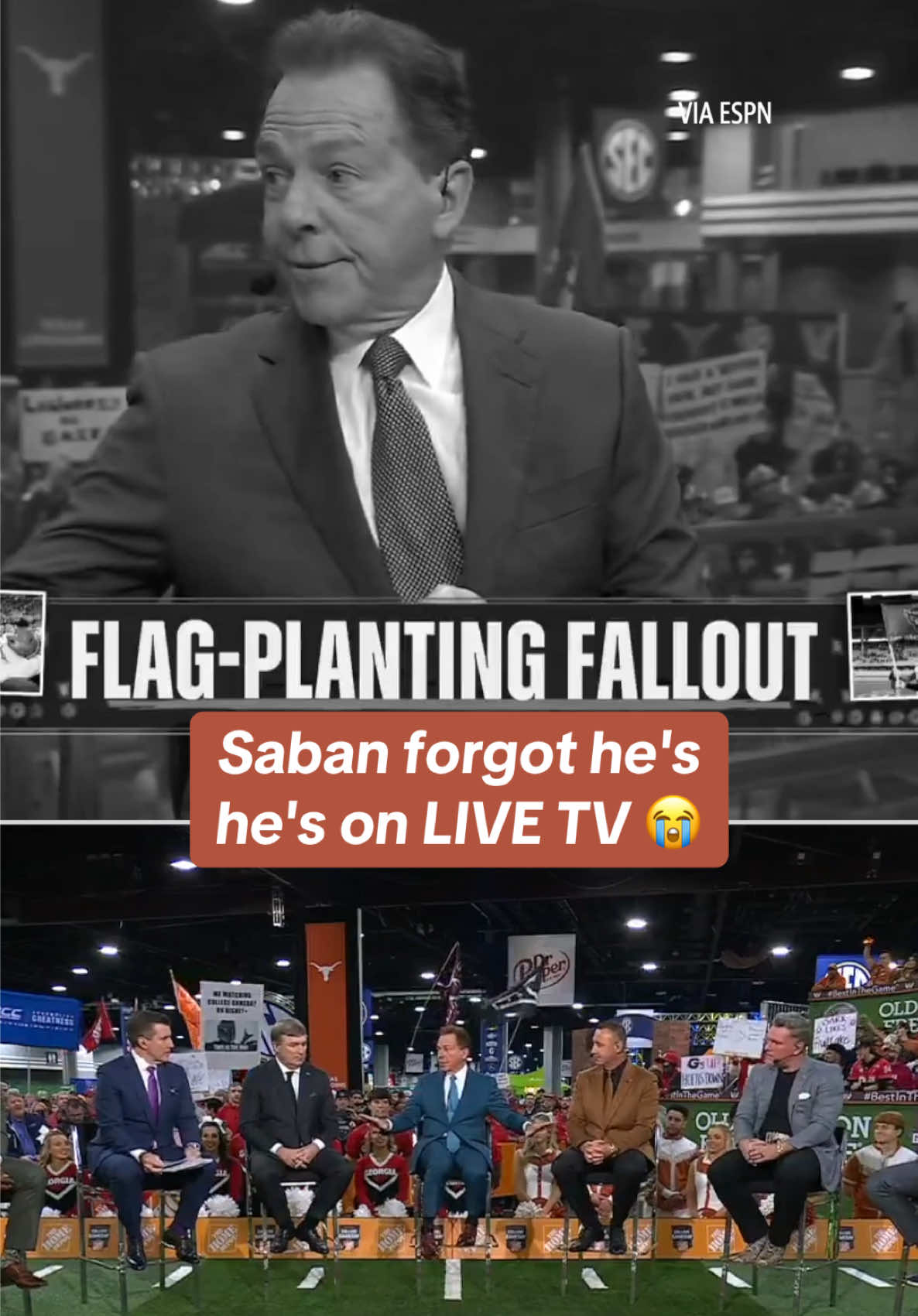 Nick Saban Redefines "CoachSpeak" on College GameDay