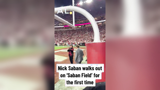 Nick Saban Welcomes Ms. Terry to Saban-Field