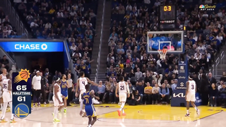 Steph Curry hits INSANE buzzer beater even Kevin Durant had to dap him up ????