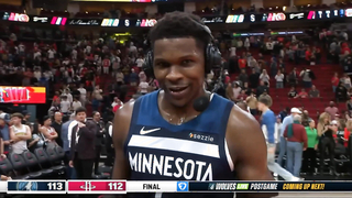 "I don't do overtime so f*ck it" Anthony Edwards on his game winner vs Rockets ????