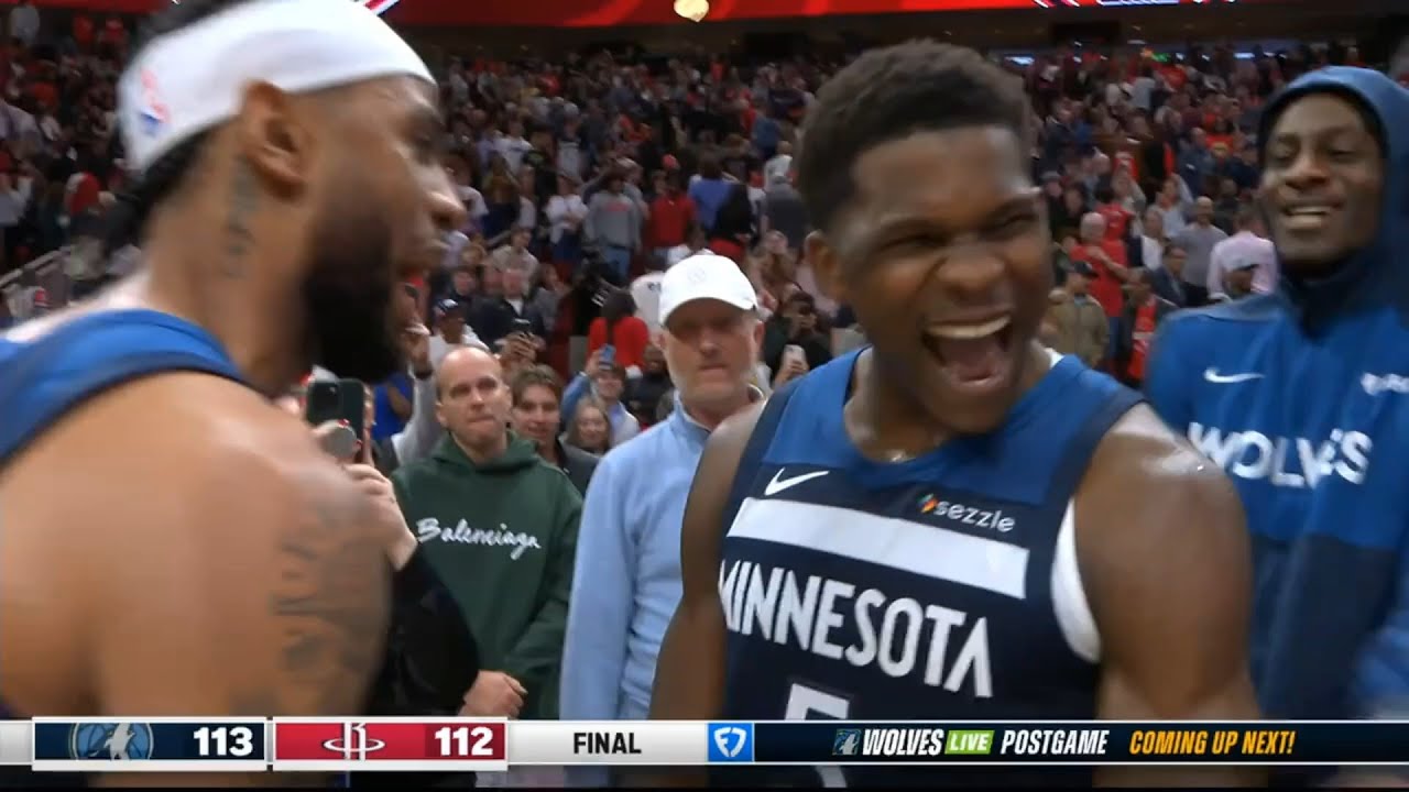 Anthony Edwards hits CRAZY game winner vs Rockets after being down 16 ????