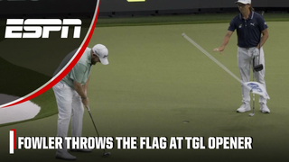 Rickie Fowler trolls the TGL Arena by throwing flag in front of Shan Lowry’s putt | TGL on ESPN