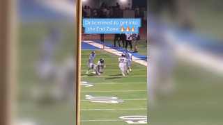 This play is CRAZY #football #stiffarm #touchdown #highlights #highschoolfootball #athlete #highschoolsports