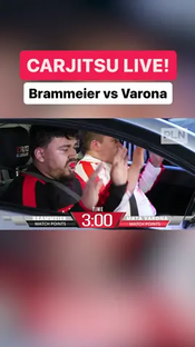 Jiu-jitsu newcomer, Jared Brammeier and BFC Extreme member Darius Varona in round 2 of CarJitsu LIVE! Watch NOW on CarJitsu Championship YouTube. Link in bio. #CarJitsuChampionship #CarJitsuLIVE #ProLeagueNetwork #PLN #grappling #fyp