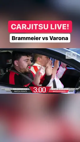 Jiu-jitsu newcomer, Jared Brammeier and BFC Extreme member Darius Varona in round 2 of CarJitsu LIVE! Watch NOW on CarJitsu Championship YouTube. Link in bio. #CarJitsuChampionship #CarJitsuLIVE #ProLeagueNetwork #PLN #grappling #fyp