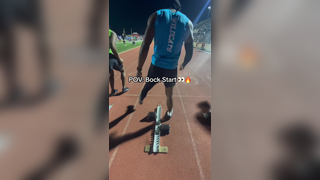 He can jump so high (Via work_equals_force_x_distance/ig) #track #sprinter #blockstart #athlete #highschoolsports #trackandfield #fast