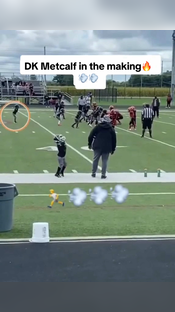 Tracked him down! (via hypehighlights_101/IG) #football #metcalf #dkmetcalf #tackle #track #speed #highlights #youth #youthfootball #athlete #sports