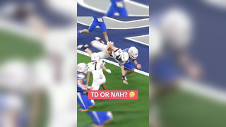 They called TD but it was then overturned. Thoughts? (via @Dave Campbell’s Texas Football) #football #touchdown #qb #quarterback #athlete #highschoolfootball #highlights #statetitle