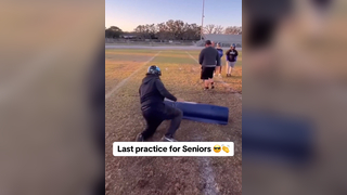 Having fun at the last practice (via battle.customs/IG) #football #seniors #practice #lastride #tackle #drills #athlete #highschoolfootball #memories