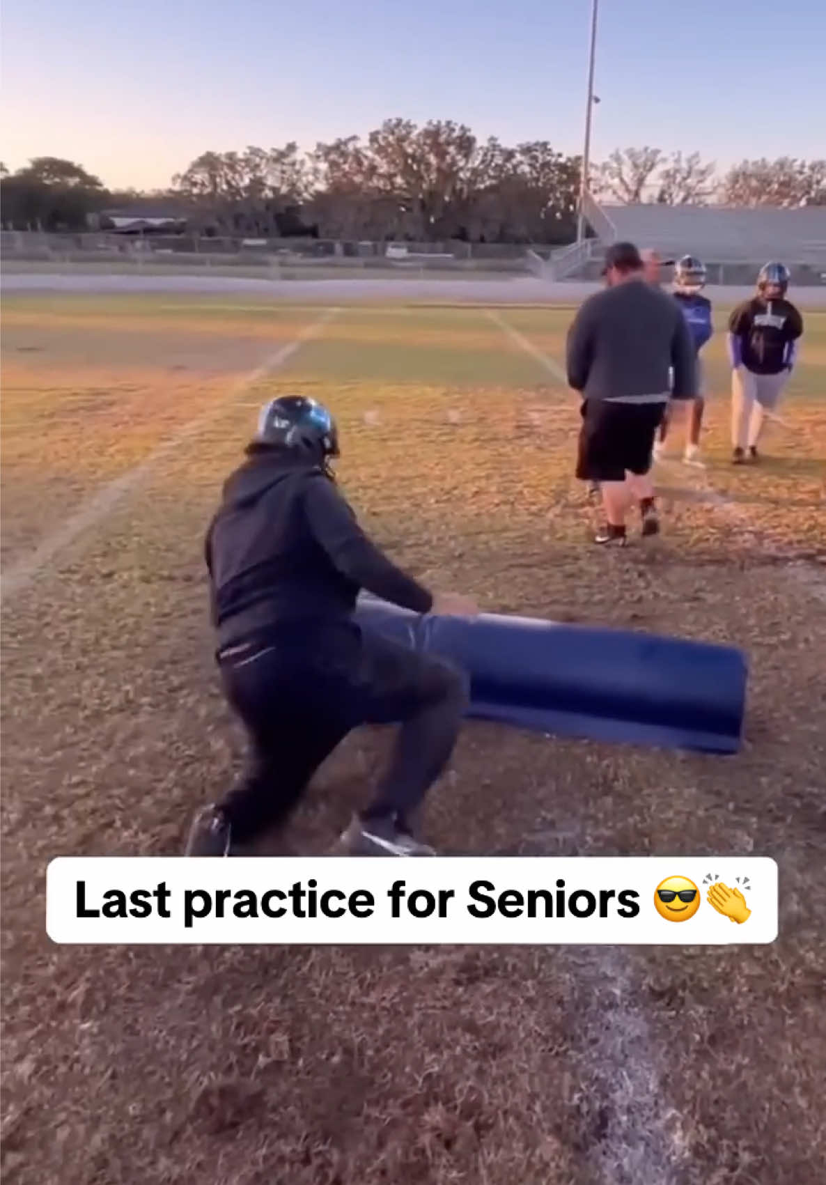 Having fun at the last practice (via battle.customs/IG) #football #seniors #practice #lastride #tackle #drills #athlete #highschoolfootball #memories