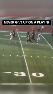 Gotta respect the hustle! #football #effort #speed #hustle #determination #athlete #tackle #highschoolfootball #sports