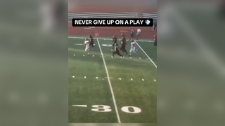 Gotta respect the hustle! #football #effort #speed #hustle #determination #athlete #tackle #highschoolfootball #sports
