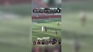 Gotta respect the hustle! #football #effort #speed #hustle #determination #athlete #tackle #highschoolfootball #sports