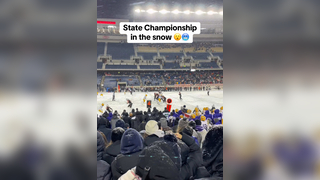 Thriller in the SNOW @matt #football #playoffs #snow #energy #weather #highschoolfootball #athlete #environment #playofffootball