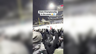 Thriller in the SNOW @matt #football #playoffs #snow #energy #weather #highschoolfootball #athlete #environment #playofffootball