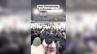 Thriller in the SNOW @matt #football #playoffs #snow #energy #weather #highschoolfootball #athlete #environment #playofffootball