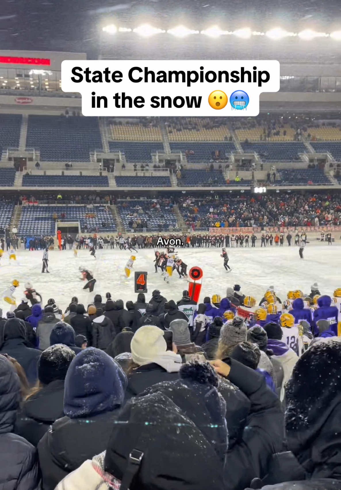 Thriller in the SNOW @matt #football #playoffs #snow #energy #weather #highschoolfootball #athlete #environment #playofffootball
