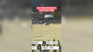 THIS PLAY WAS UNREAL @NFHSNetwork Havelock (NC) RB LeBron Sharpe makes defenders miss and breaks multiple tackles for a 64-yard TD. #football #shifty #juke #stiffarm #athlete #highschoolfootball #playoffs #touchdown #highlights