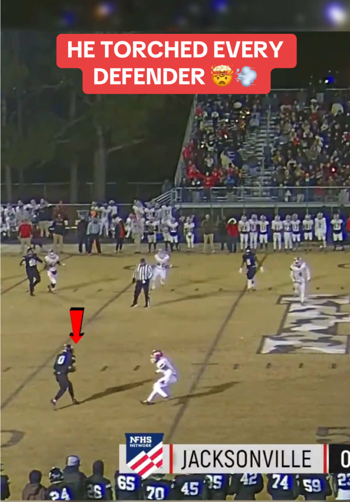 THIS PLAY WAS UNREAL @NFHSNetwork Havelock (NC) RB LeBron Sharpe makes defenders miss and breaks multiple tackles for a 64-yard TD. #football #shifty #juke #stiffarm #athlete #highschoolfootball #playoffs #touchdown #highlights