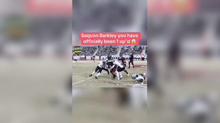 He HURDLED 2 guys at once @@b0p_d3anth0ny #hurdle #highschoolfootball #football #saquonbarkley #crazyplay #highlight #athlete