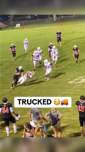 BOOM (via @Zach Braswell) #football #hitstick #highschoolfootball #athlete #hit #boom #truck