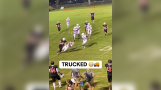BOOM (via @Zach Braswell) #football #hitstick #highschoolfootball #athlete #hit #boom #truck