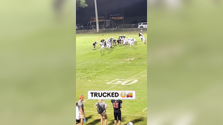 BOOM (via @Zach Braswell) #football #hitstick #highschoolfootball #athlete #hit #boom #truck