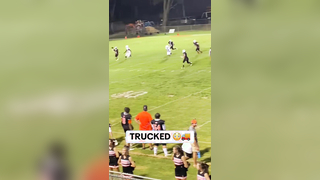 BOOM (via @Zach Braswell) #football #hitstick #highschoolfootball #athlete #hit #boom #truck