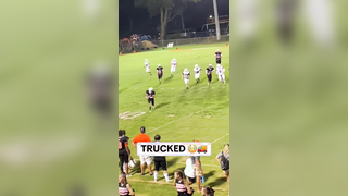 BOOM (via @Zach Braswell) #football #hitstick #highschoolfootball #athlete #hit #boom #truck