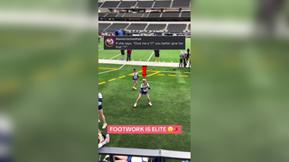 Don’t won’t any problems with her (via mia_mighty_pinney/IG) #cheerleader #boxing #footwork #stance #youthsports #boxer #athlete #impressive #cheer #sports