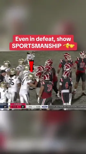Love this @NFHSNetwork #football #sportsmanship #highschoolfootball #athlete #materdei #stjohnbosco #respect